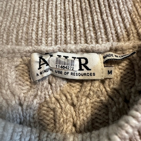 Amur Ulla Fringe Sweater Wool Size Medium Oatmeal - Picture 2 of 7